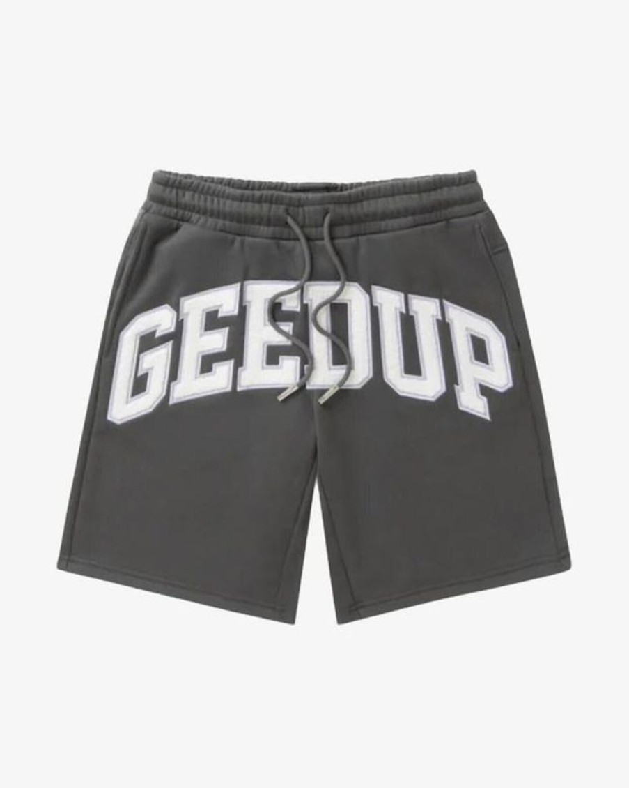 Secret Sneaker Store Online Geedup Team Logo Shorts Asphalt Grey | Streetwear