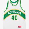 Secret Sneaker Store Online Supreme Ss17 Curve White Green Basketball Jersey (New) | Streetwear