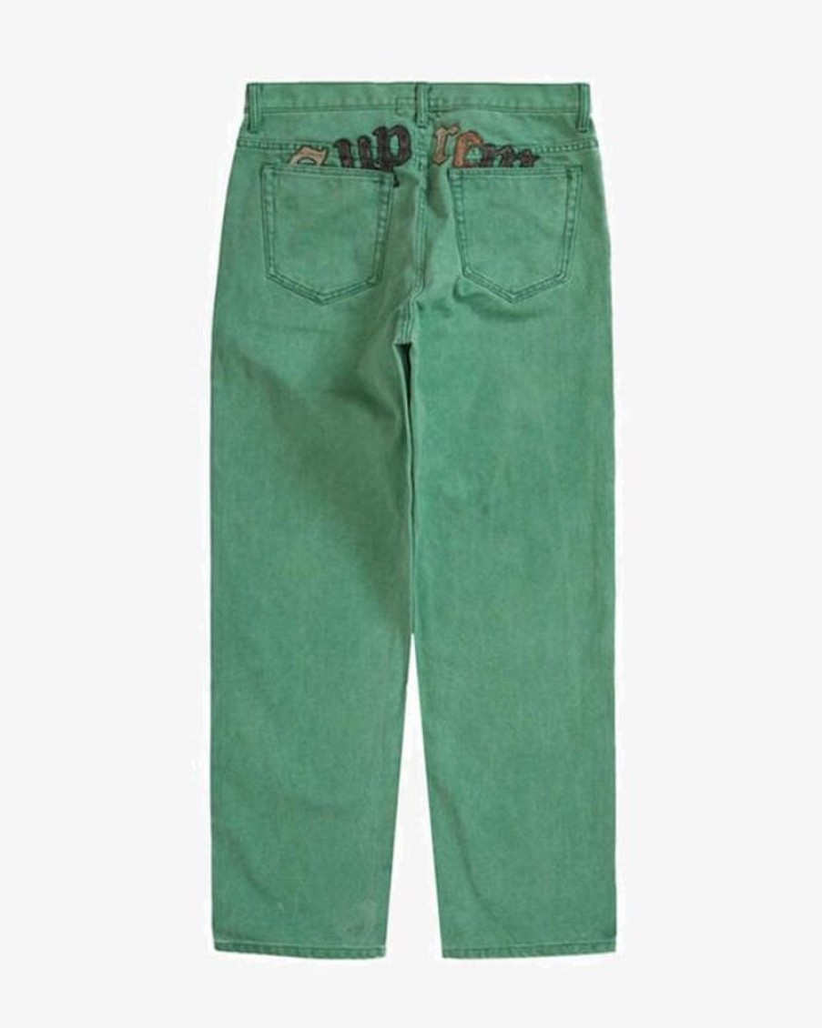 Secret Sneaker Store Online Supreme Fw22 Great China Wall Canvas 5Pocket Green Jeans (New) | Streetwear