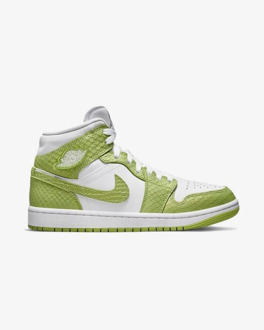 Secret Sneaker Store Online Nike Air Jordan1 Mid Wmns Se Green Python | Nike